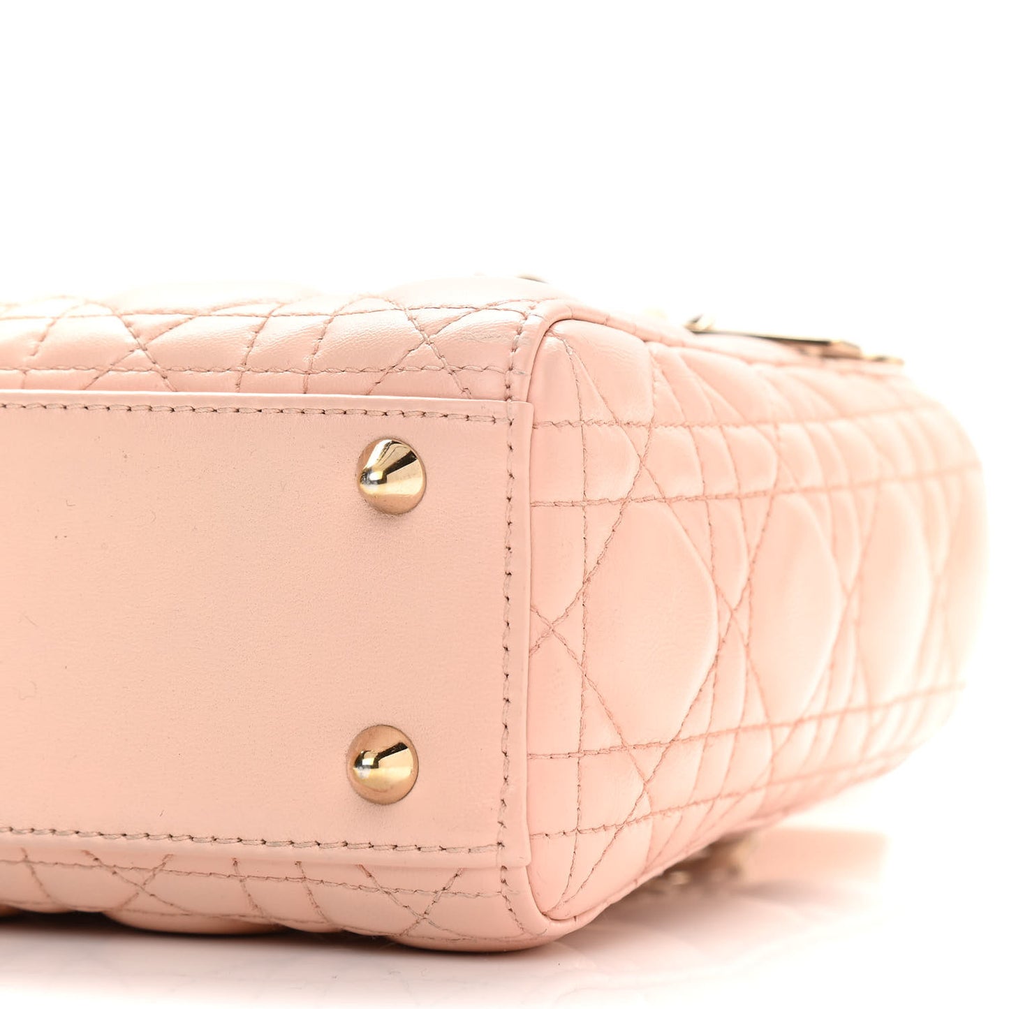 Lambskin Cannage Small Lucky Badges My Lady Dior Pink