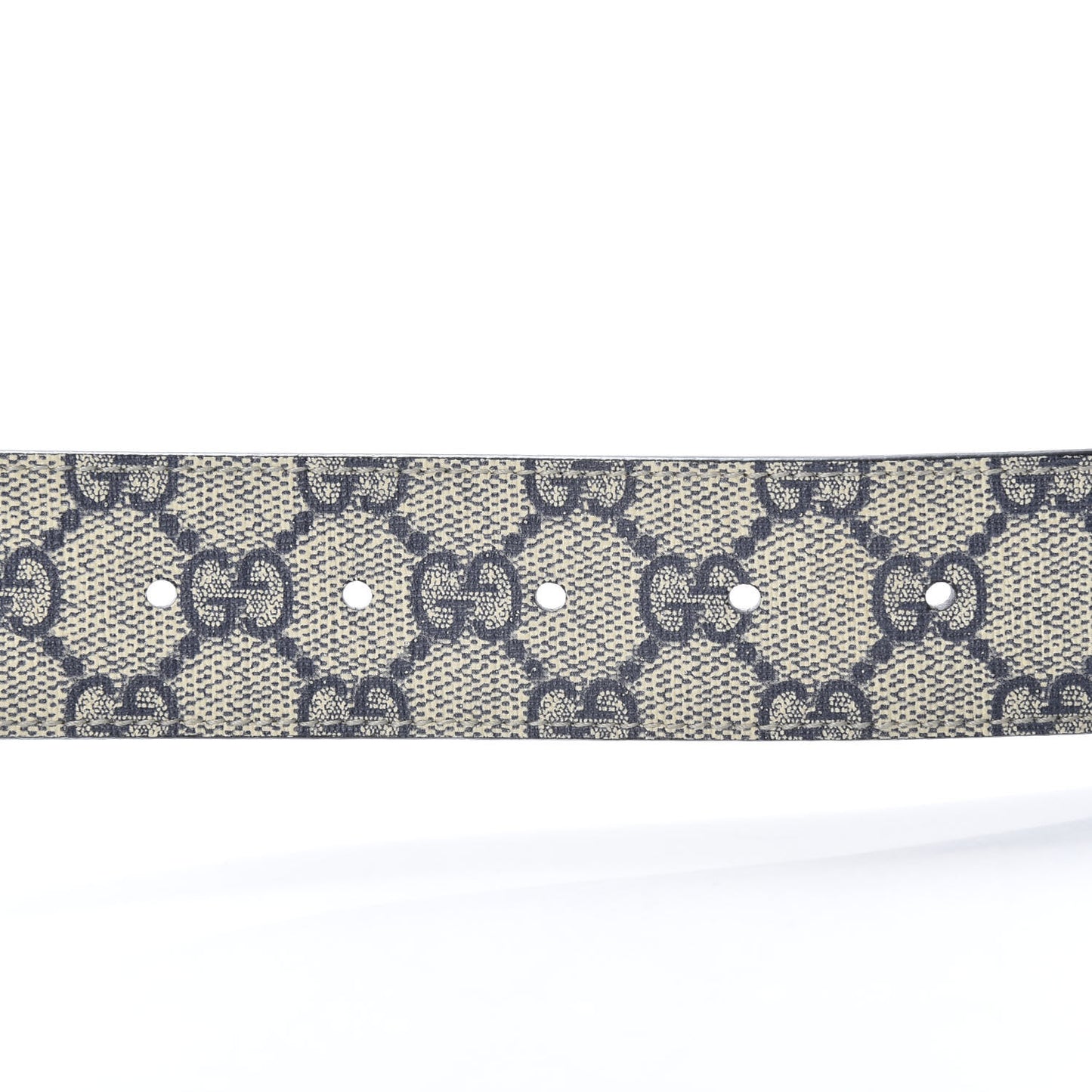 GG Supreme Monogram Interlocking G 37mm Belt 85 34 Beige Blue