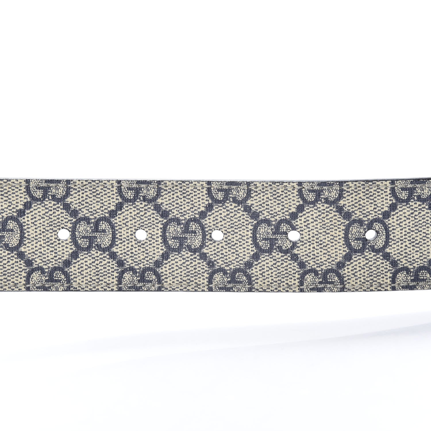 Gucci GG Supreme Monogram Interlocking G 37mm Belt 85 34 Beige Blue 4 of 8