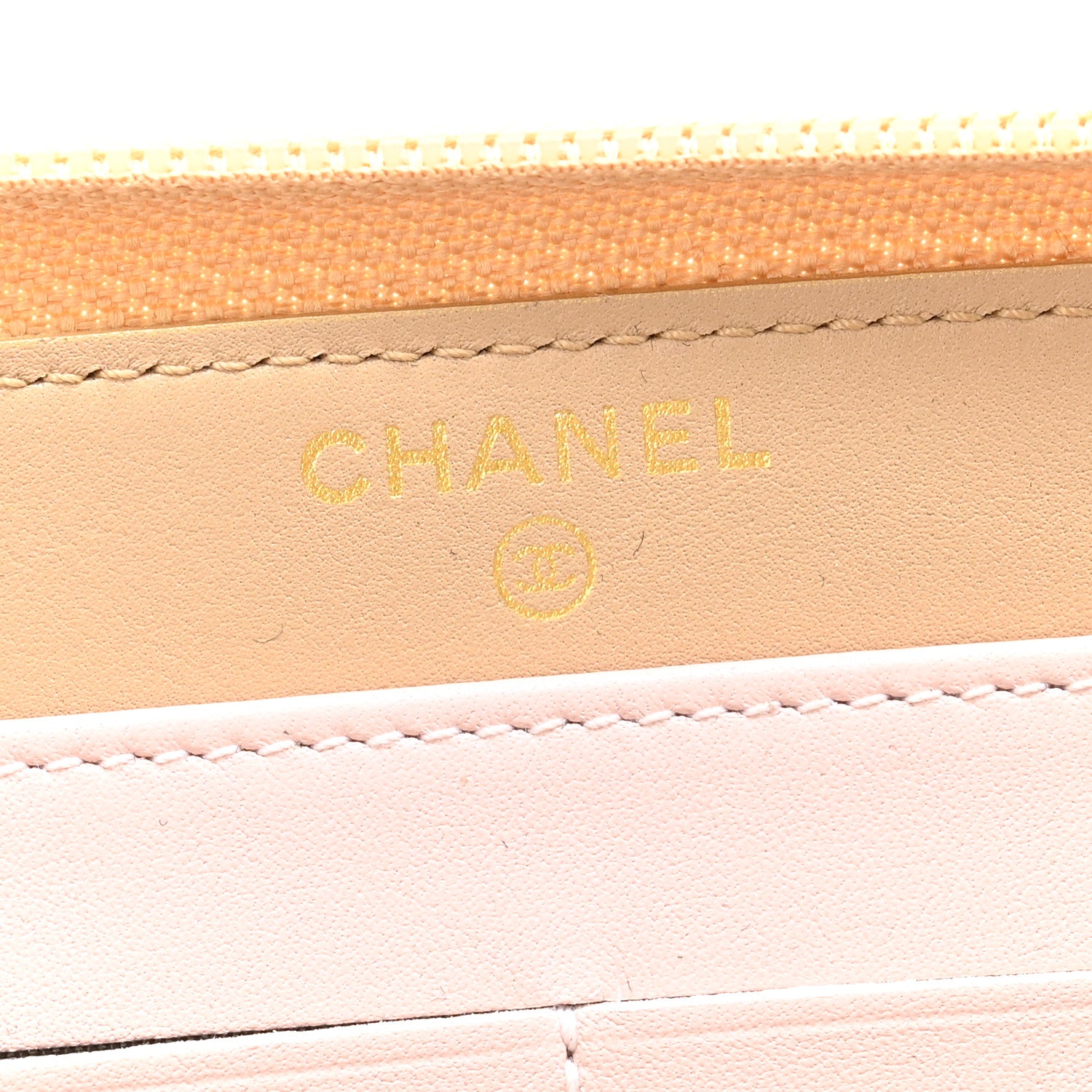 Chanel Metallic Aged Calfskin Quilted Palette Gusset Zip Around Wallet Gold 7 of 11