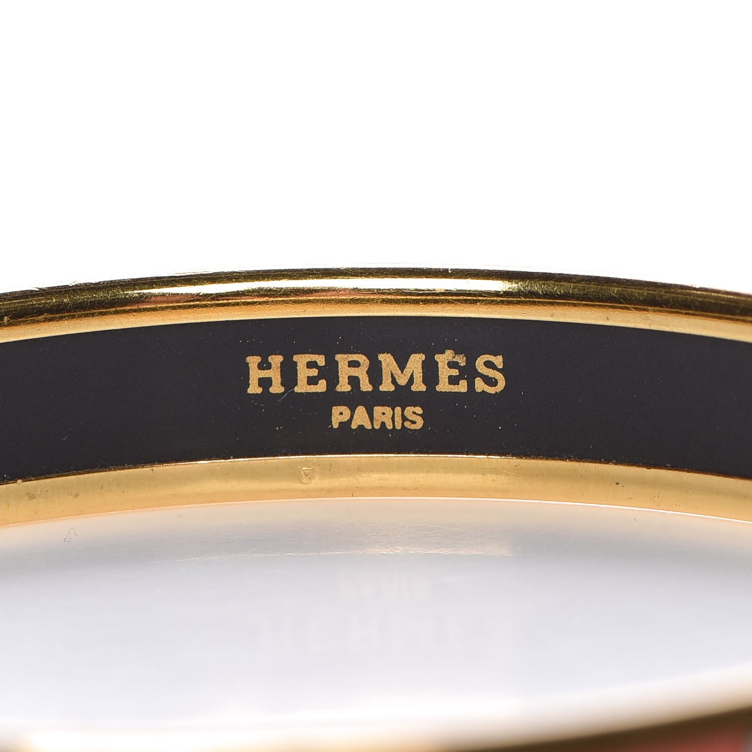 Hermes Enamel Printed Narrow Bracelet 65 4 of 5