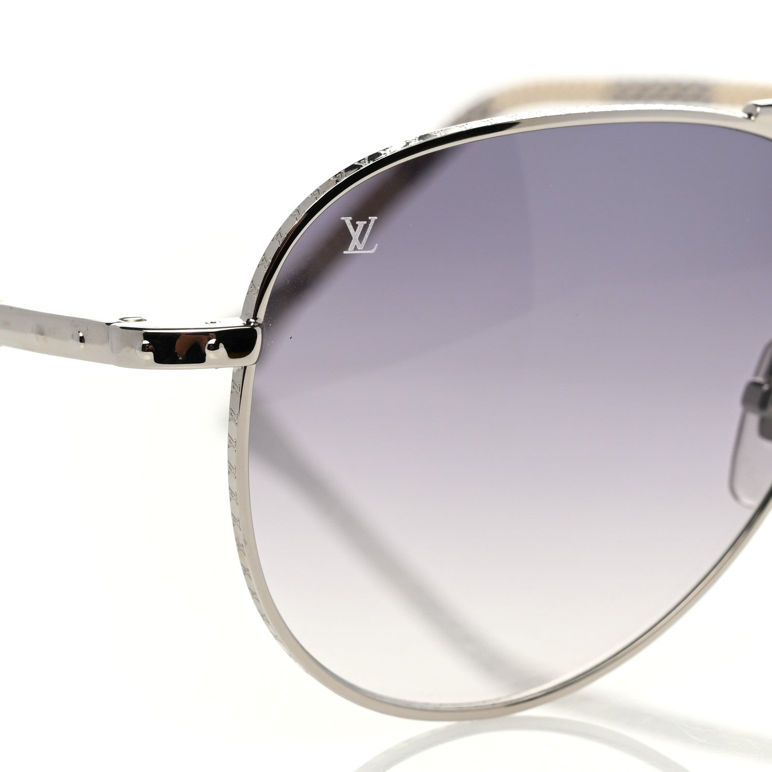 Louis Vuitton Damier Azur Conspiration Pilote Aviator Sunglasses Z0203U 5 of 10