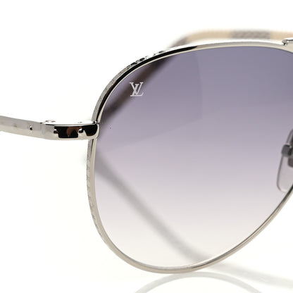 Louis Vuitton Damier Azur Conspiration Pilote Aviator Sunglasses Z0203U 5 of 10