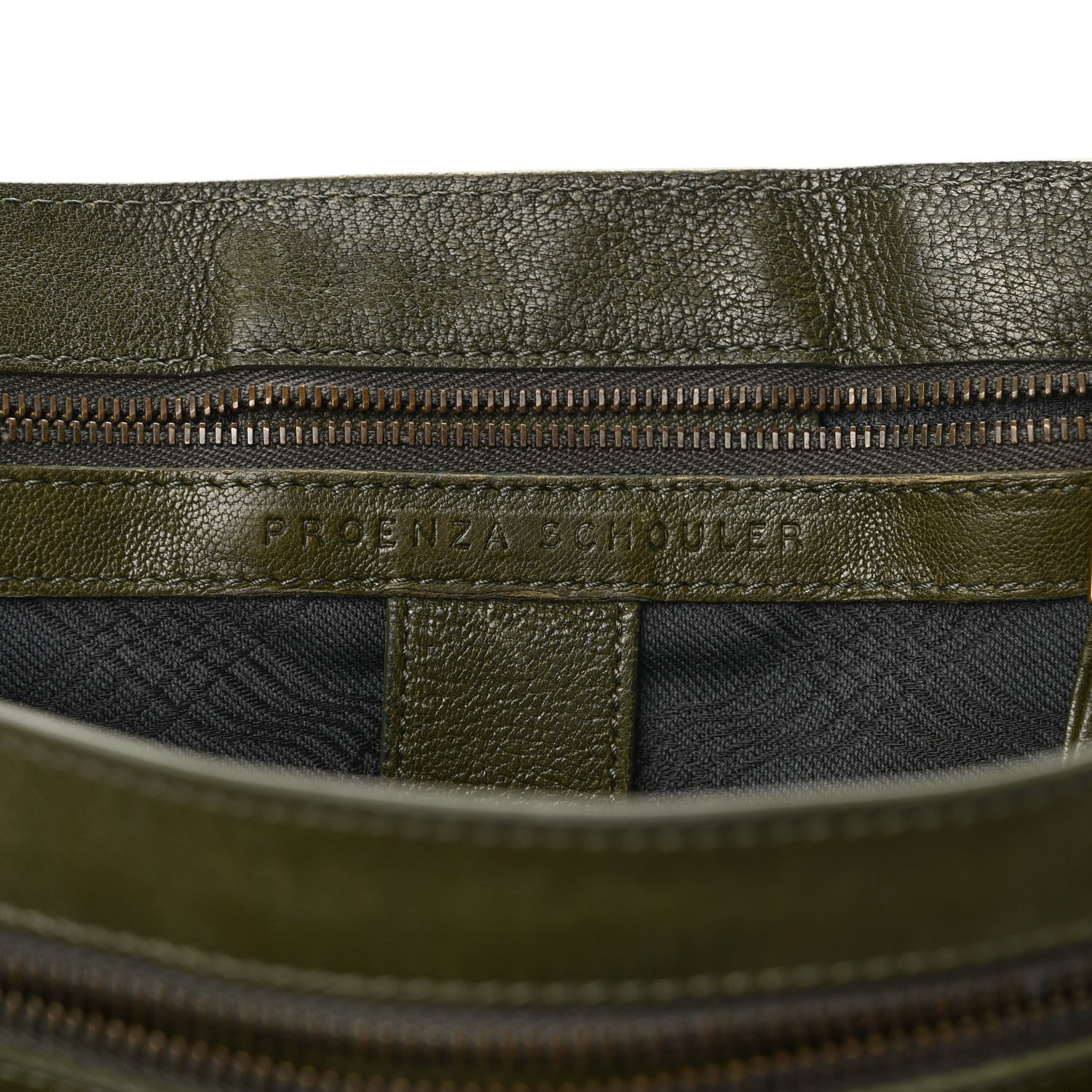 Proenza Schouler Lambskin Medium PS1 Satchel Military 6 of 10