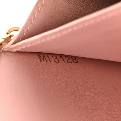 Louis Vuitton Damier Ebene Croisette Chain Wallet Rose Ballerine 7 of 10