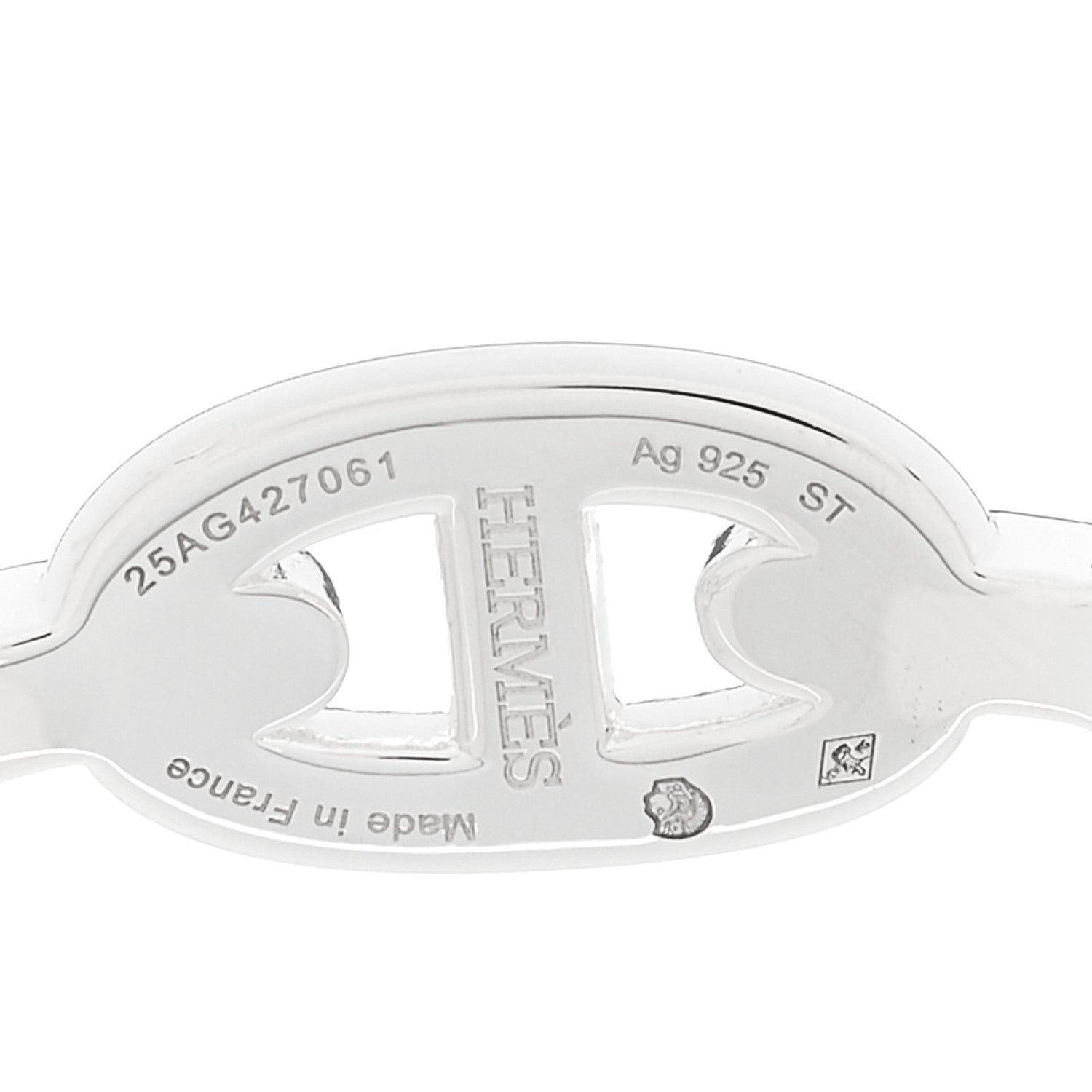 Hermes Sterling Silver Chaine d'Ancre Enchainee Double Cuff Bracelet ST 3 of 4