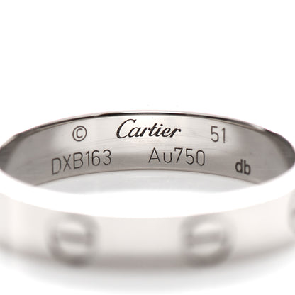 Cartier 18K White Gold 3.5mm LOVE Wedding Band Ring 51 5.75 4 of 4