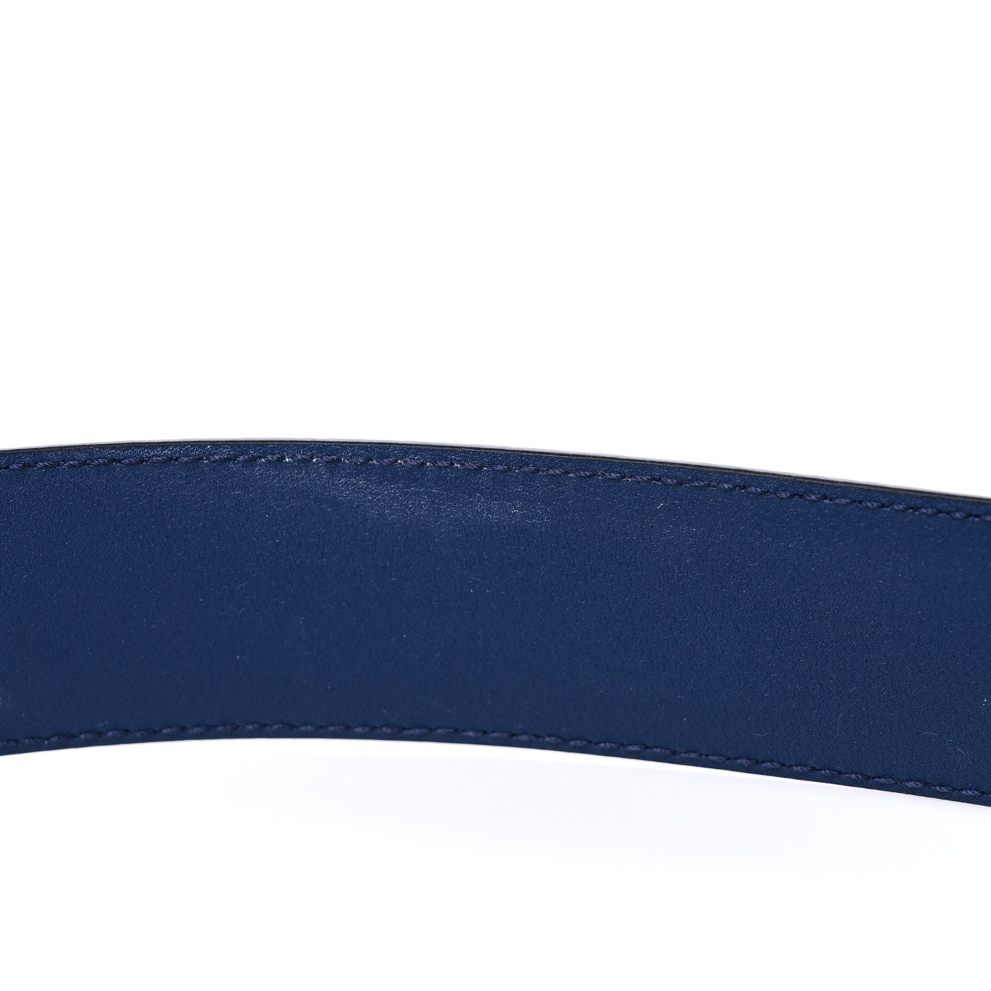Moon Calfskin Interlocking G 37mm Belt 85 34 Cobalt Blue