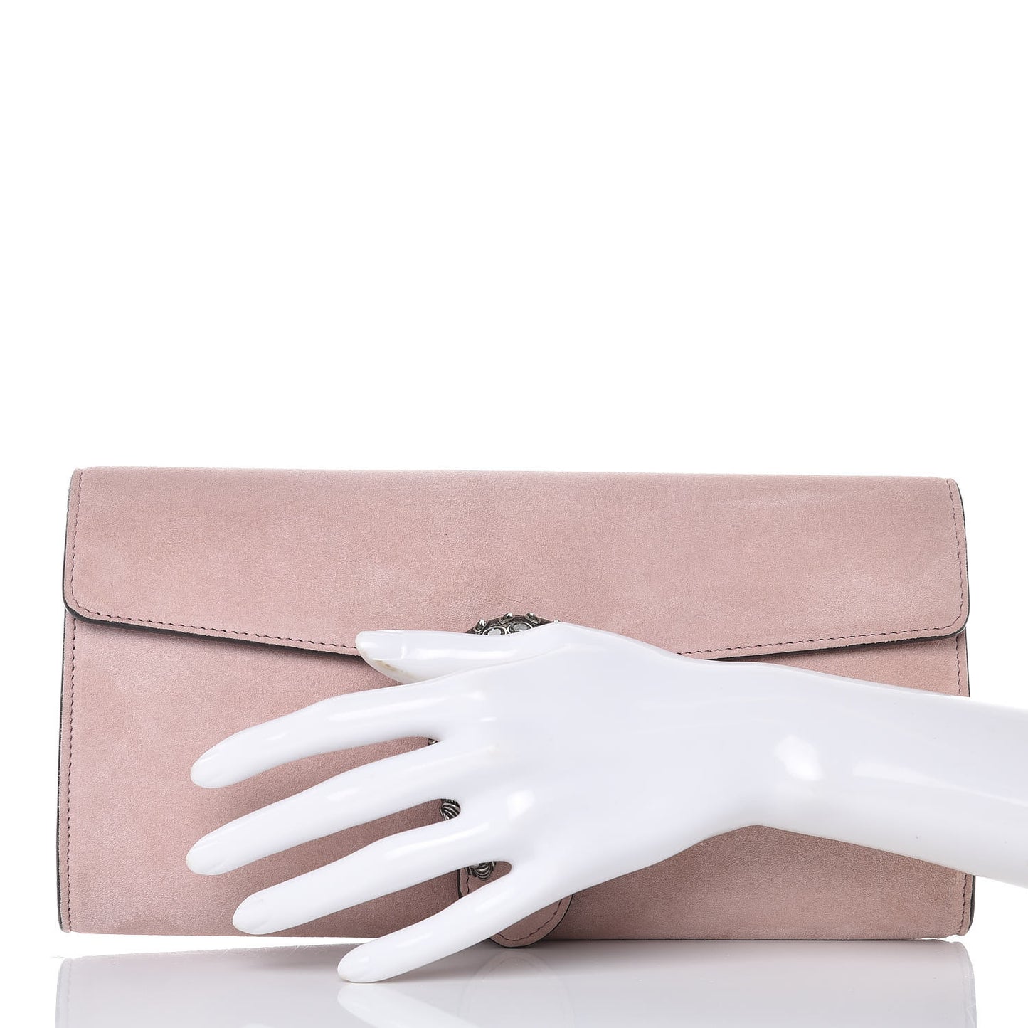 Suede Dionysus Clutch Blush