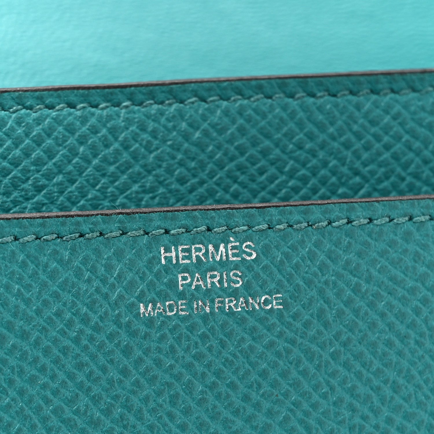 Hermes Epsom Enamel Constance Long Wallet Bleu Paon 7 of 10
