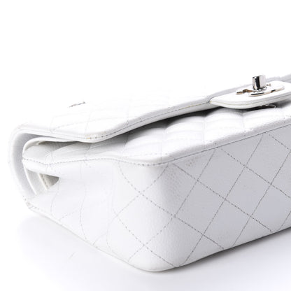 Chanel Caviar Quilted Medium Double Flap White 6 of 11