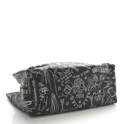 Balenciaga Agneau Graffiti Papier A6 Zip Around Tote Black White 5 of 10