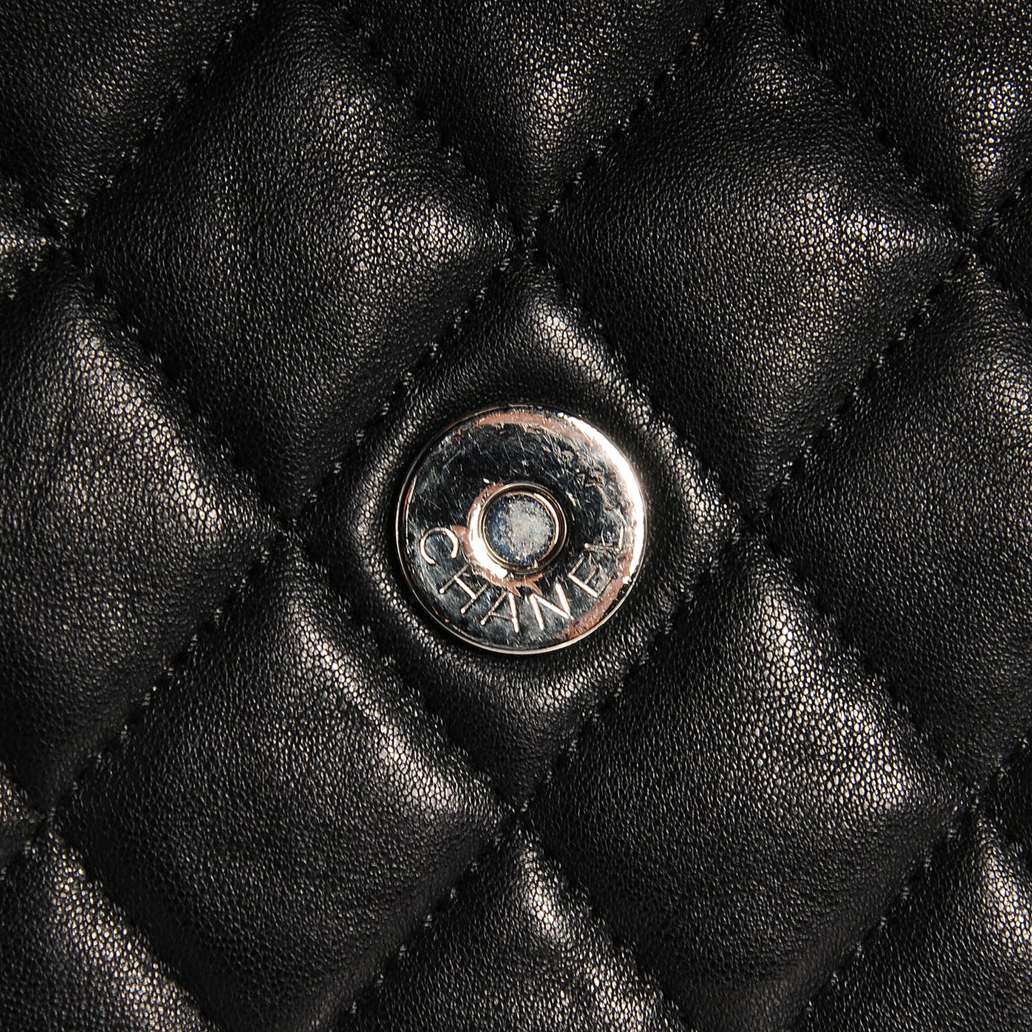 Lambskin Chain Around Maxi Flap Bag Black
