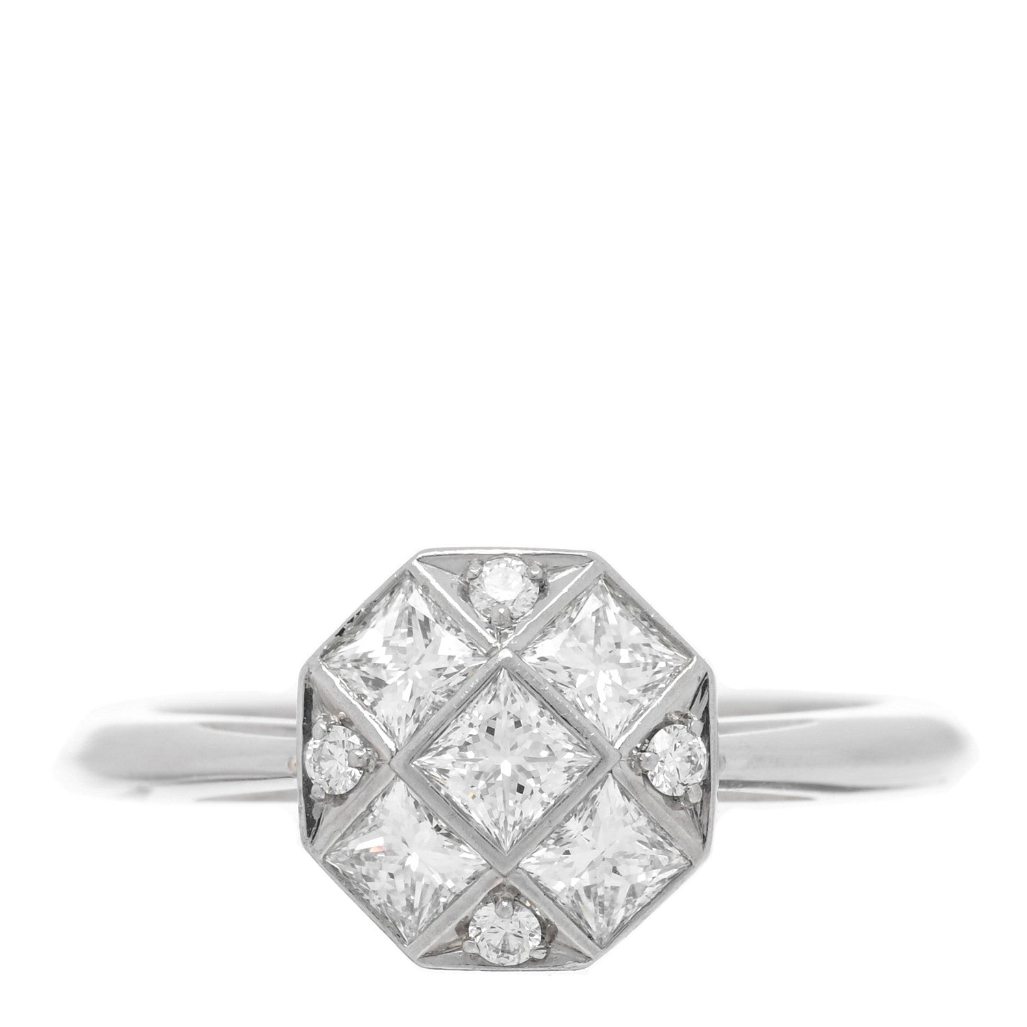 Tiffany Platinum Diamond Mosaic Ring 52 6 1 of 5