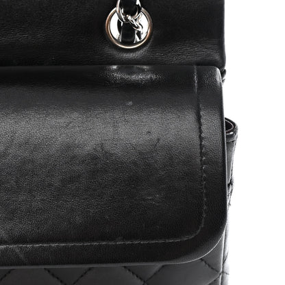 Chanel Lambskin Quilted Medium Double Flap Black 14 of 19