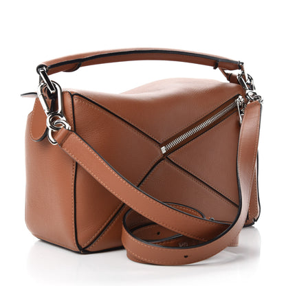 Loewe Calfskin Small Puzzle Bag Tan 3 of 9