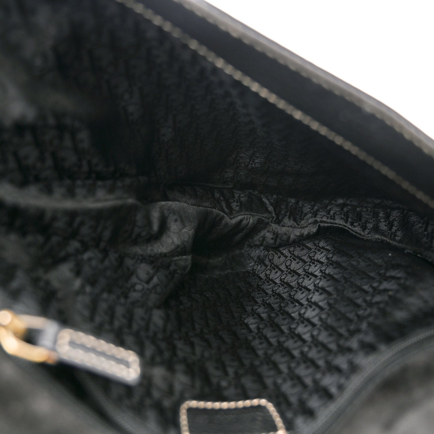 Calfskin Baudrier Saddle Bag Black
