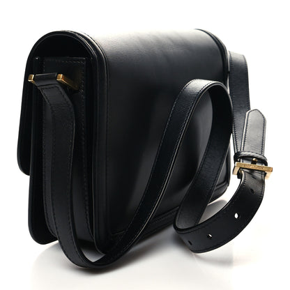 Saint Laurent Box Calfskin Monogram Medium Solferino Satchel Black 3 of 12