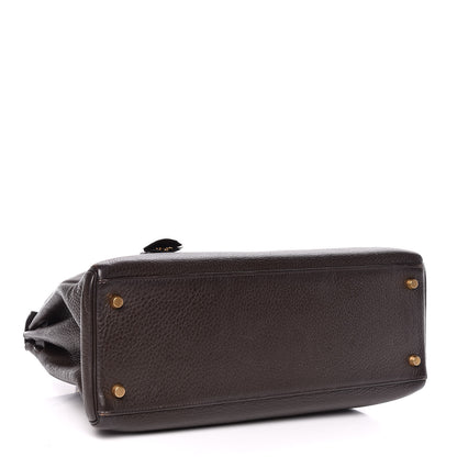 Hermes Taurillon Clemence Kelly Retourne 35 Chocolate 5 of 38