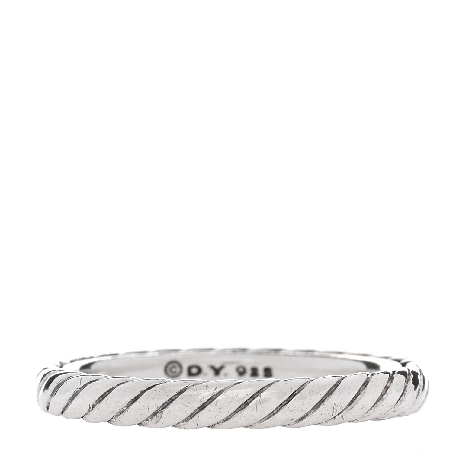 David Yurman Sterling Silver Stackable Cable Ring 51 5.75 1 of 4