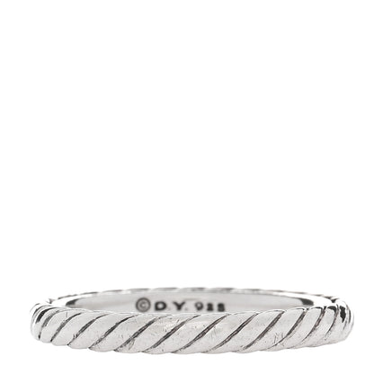 David Yurman Sterling Silver Stackable Cable Ring 51 5.75 1 of 4