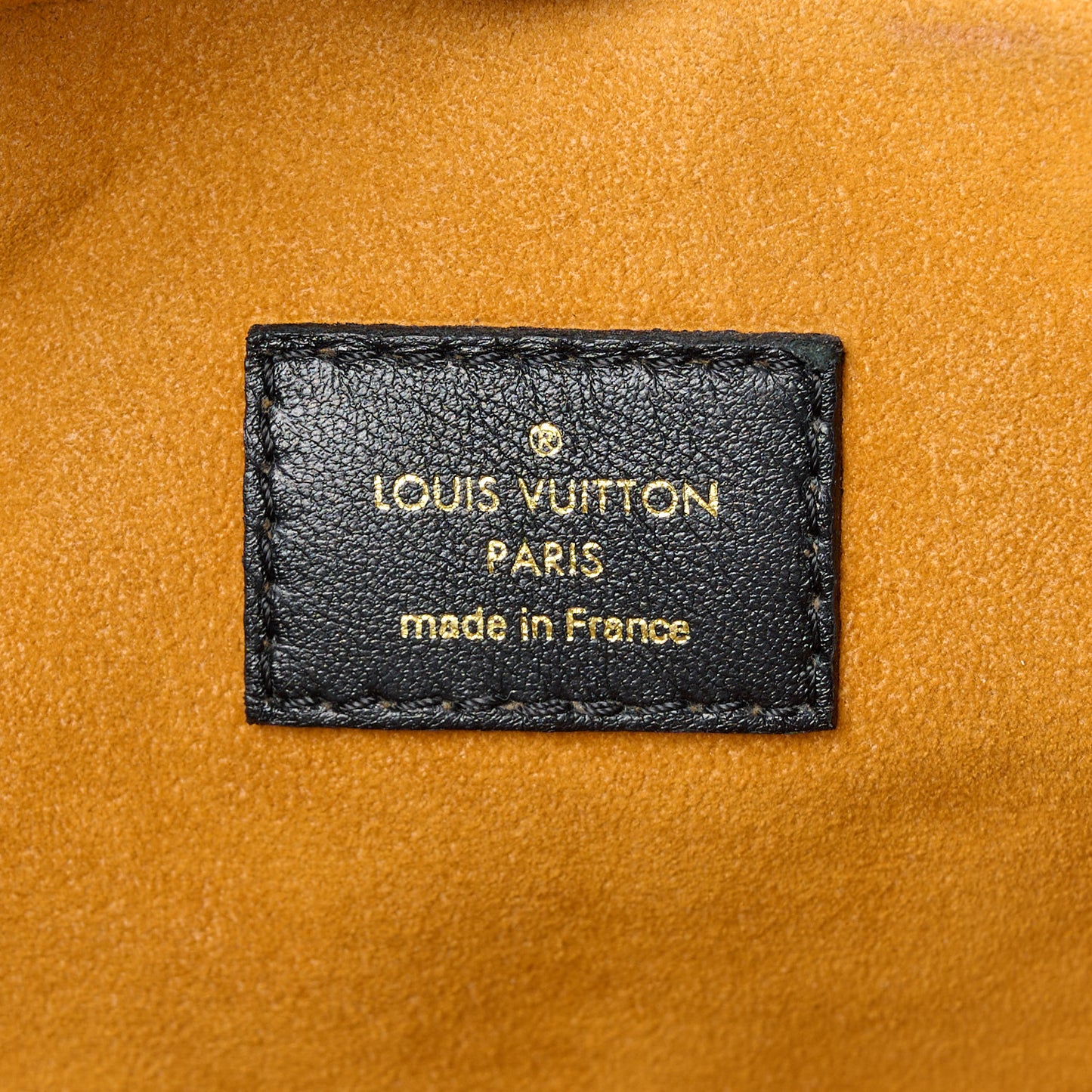 Lambskin Embossed Monogram Coussin MM Black