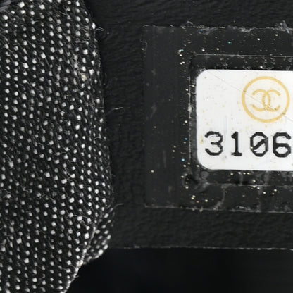 Chanel Straw Raffia Calfskin Chain Medium Deauville Tote Black 7 of 12