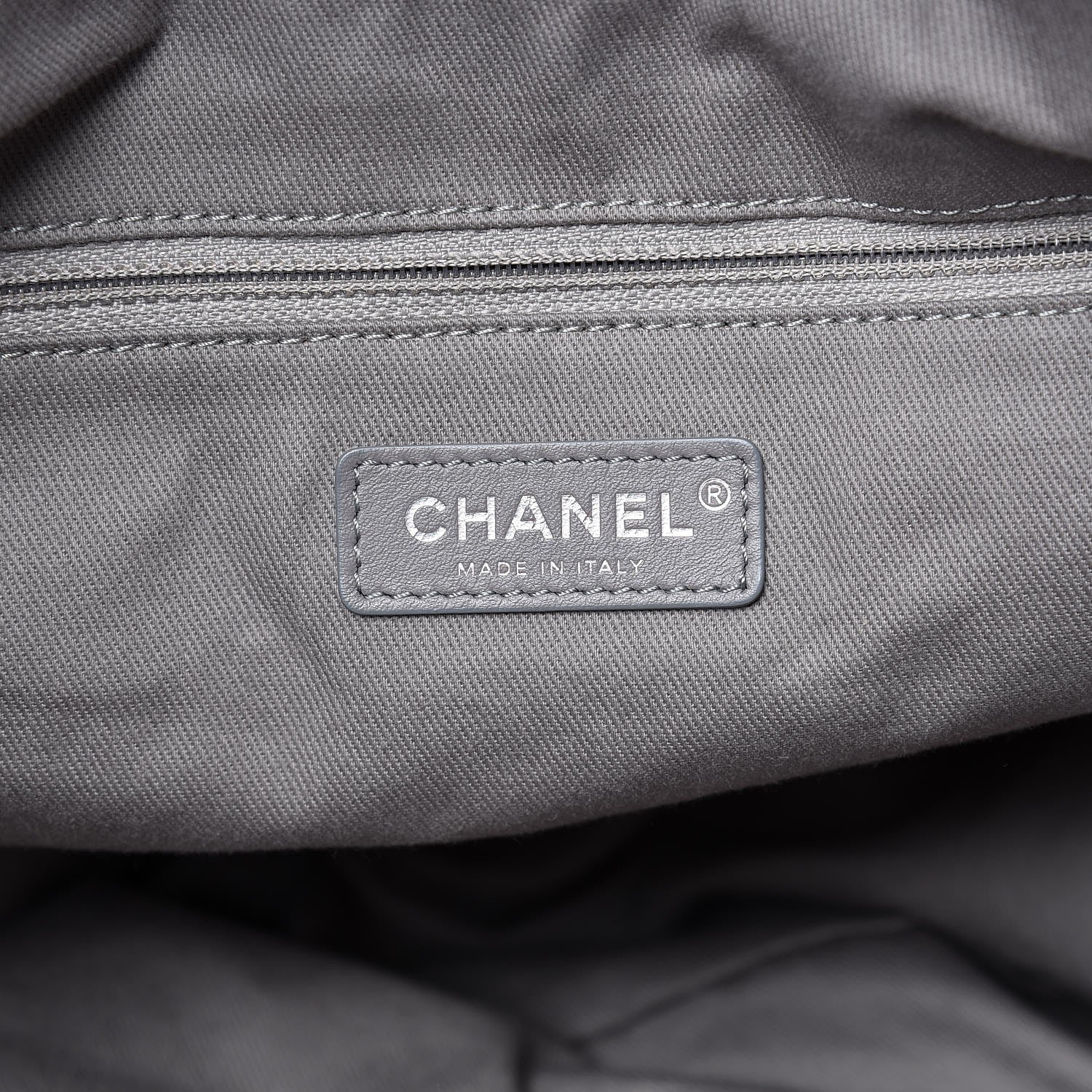 Chanel Canvas Small Double Face Shopping Tote Grey 7 of 9