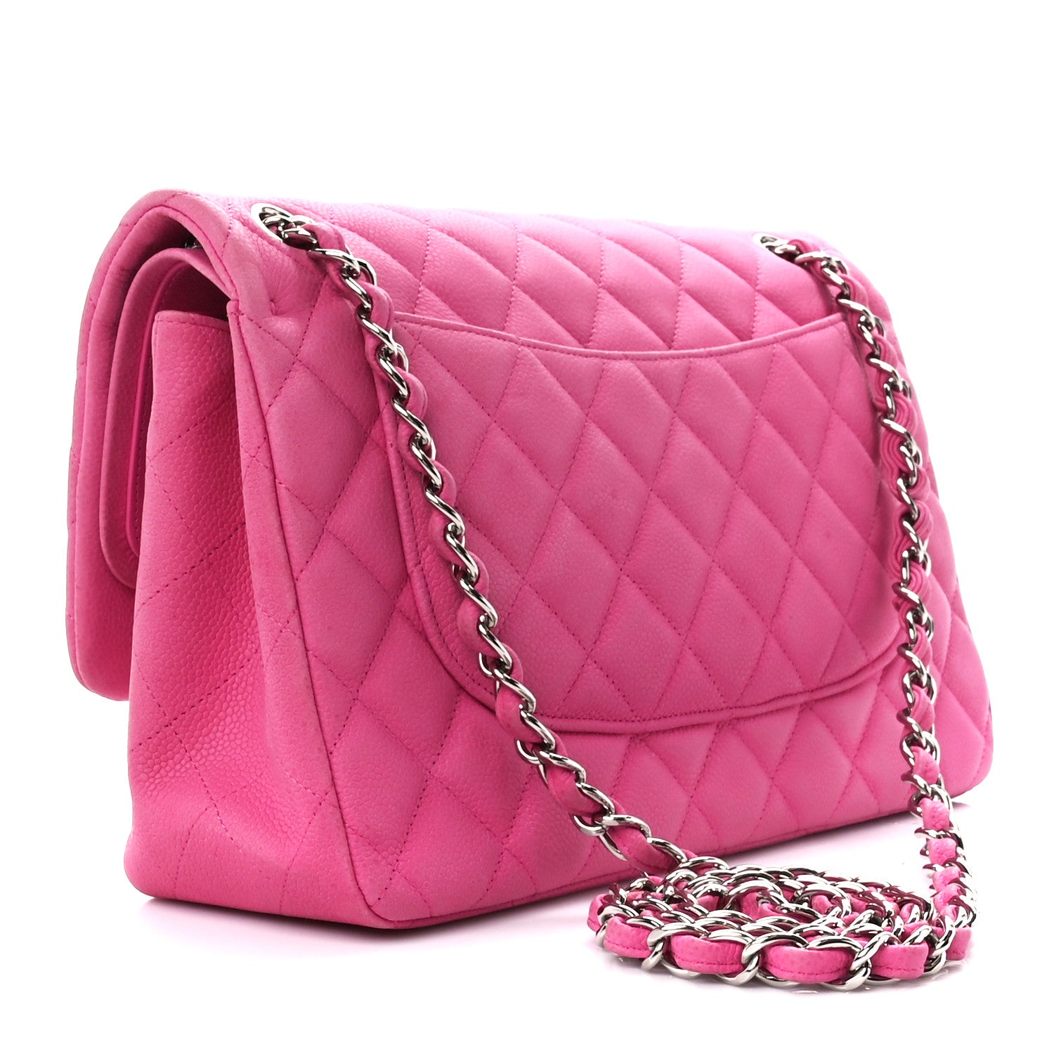 Chanel Iridescent Caviar Quilted Jumbo Double Flap Pink 3 of 16