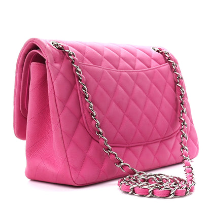 Chanel Iridescent Caviar Quilted Jumbo Double Flap Pink 3 of 16