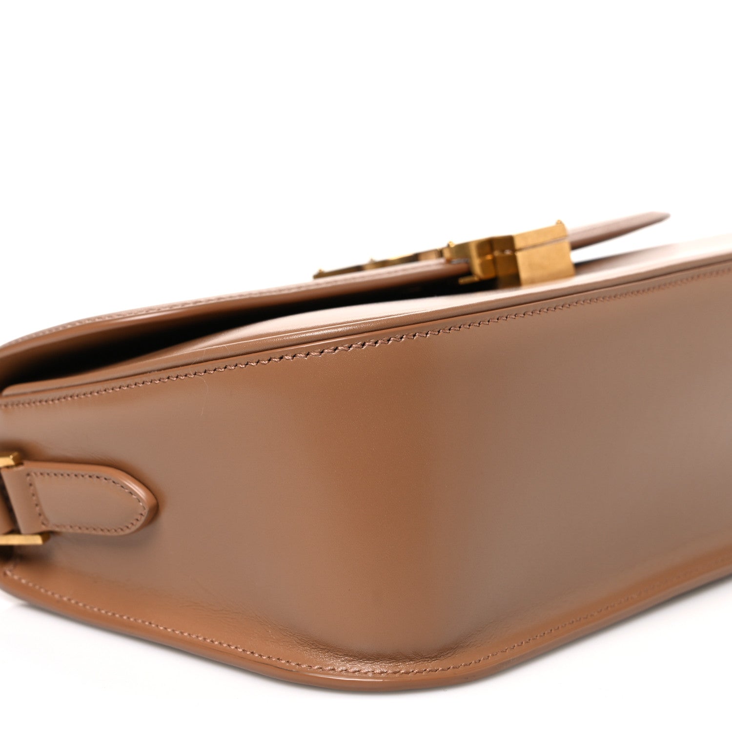 Saint Laurent Soft Ultracalfskin Monogram Small Solferino Shoulder Bag New Hazelnut 9 of 10