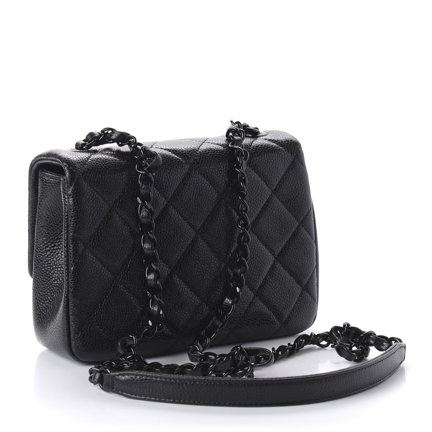 Chanel Caviar Quilted Incognito Mini Square Flap Black 3 of 11