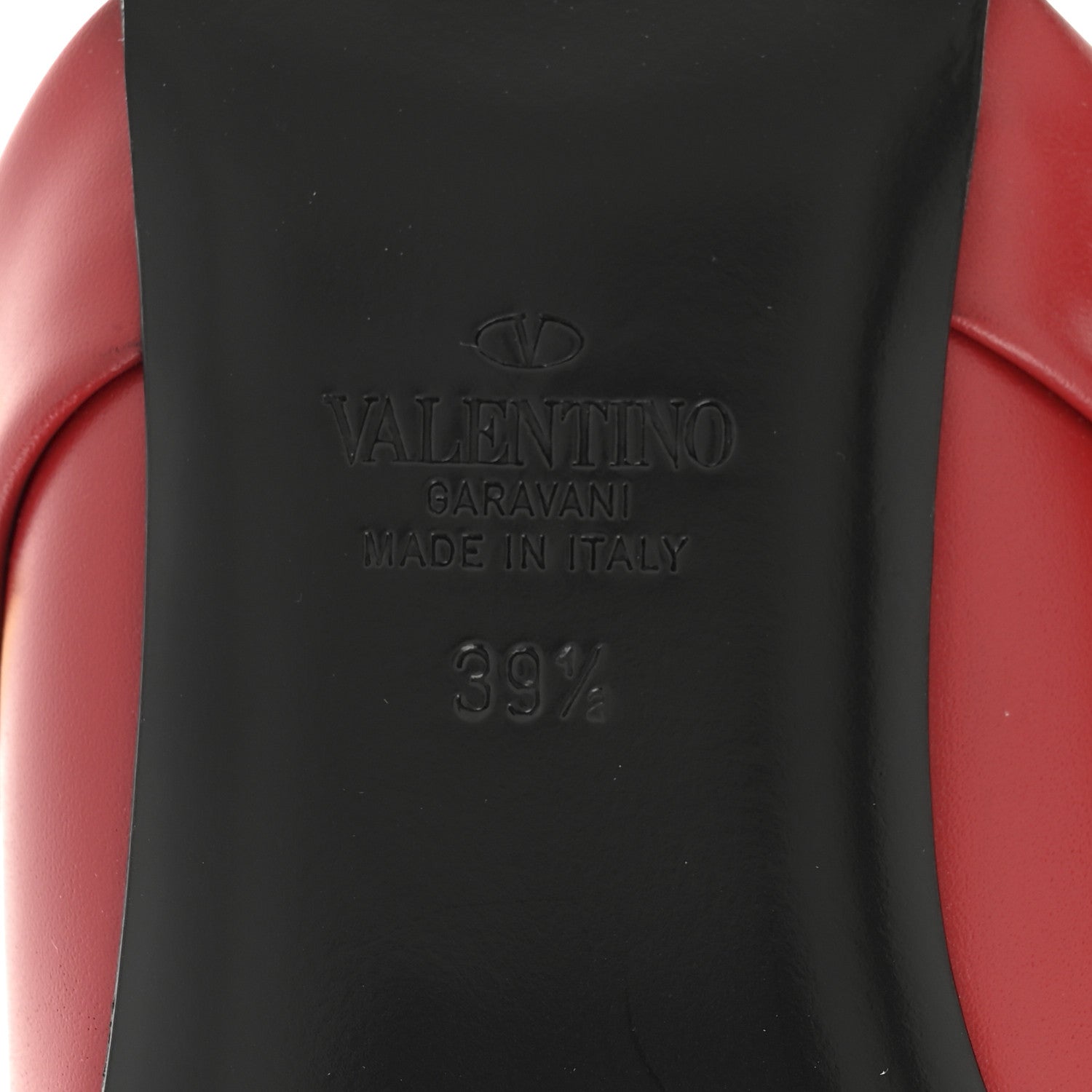 Valentino Garavani Calfskin Roman Stud Flat Mules 39.5 Red 7 of 11