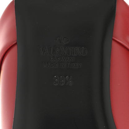 Valentino Garavani Calfskin Roman Stud Flat Mules 39.5 Red 7 of 11