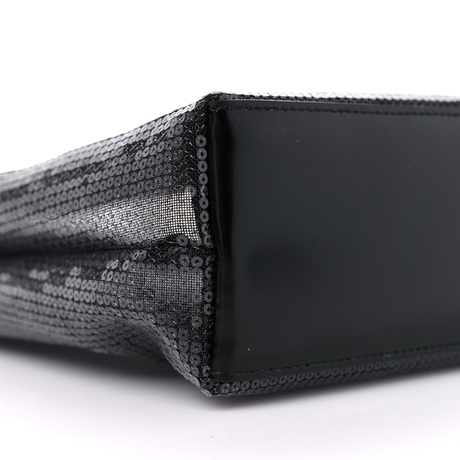 Prada Sequin Mesh Small Tote Bag Black 9 of 11
