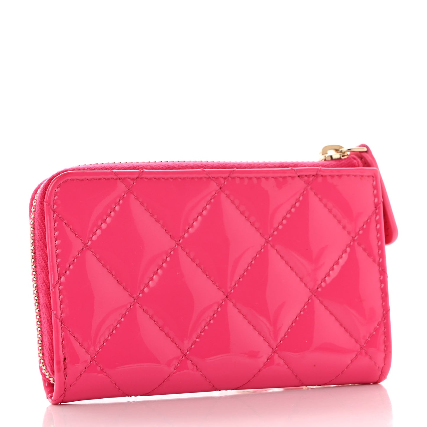 Patent Quilted Key Holder Case Pink