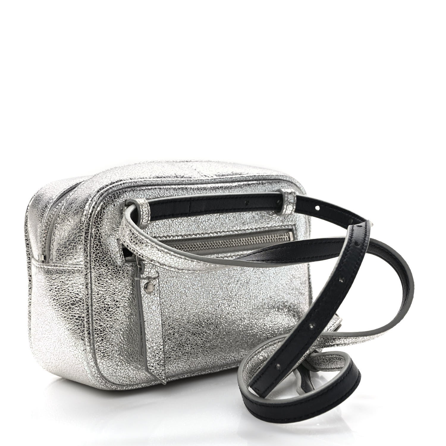 Saint Laurent Metallic Lambskin Monogram Lou Belt Bag Argento 2 of 7