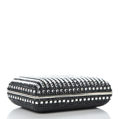 Judith Leiber Crystal Minaudière Clutch Black Silver 4 of 11