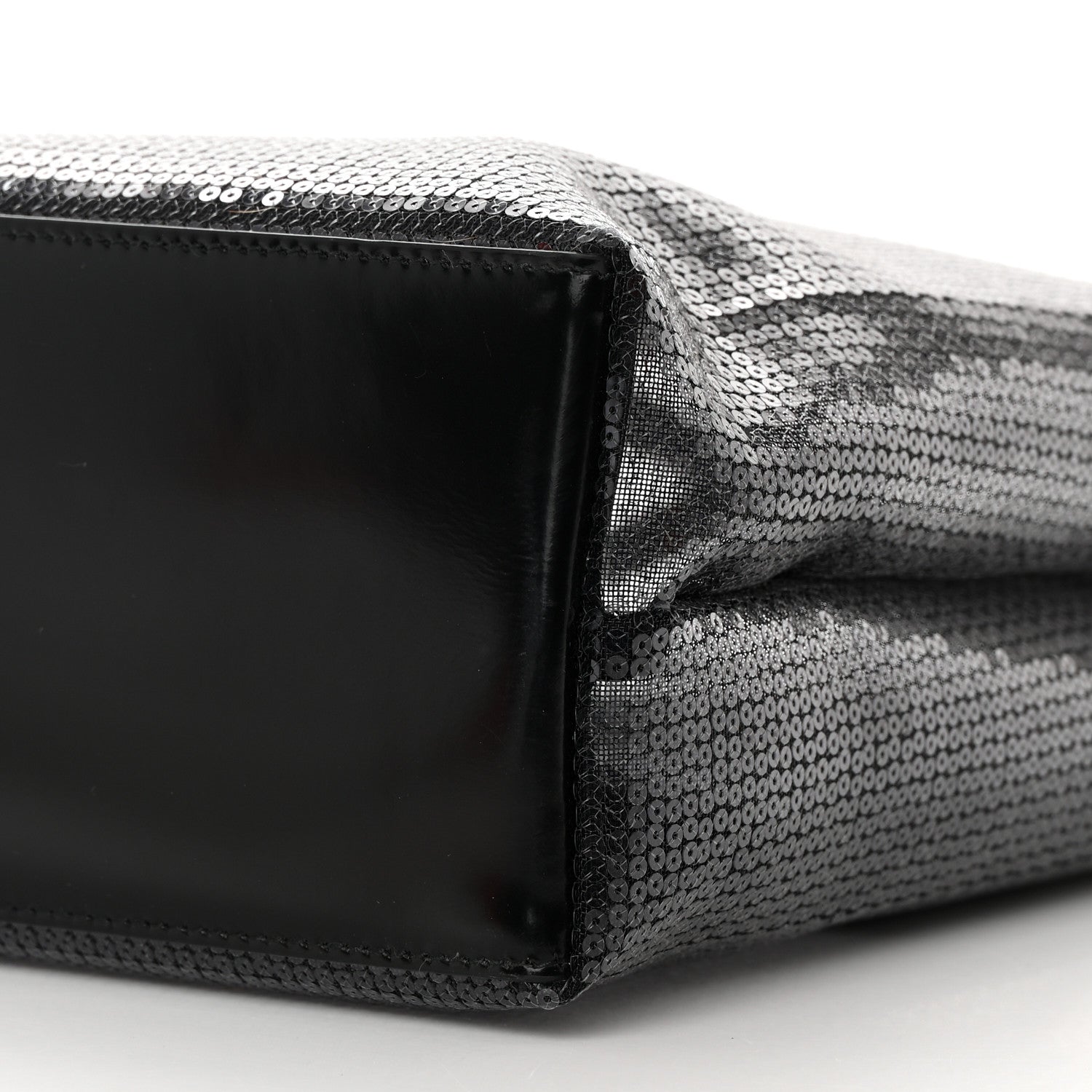 Prada Mesh Sequin Spazzolato Logo Tote Black 11 of 15