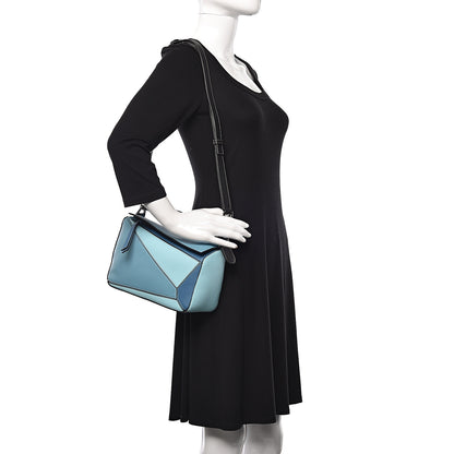 Loewe Calfskin Small Puzzle Bag Light Blue Aqua 2 of 9