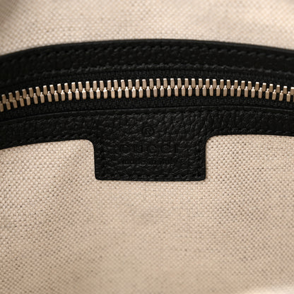 Gucci Piuma Calfskin Jumbo GG Embossed Medium Messenger Bag Black 6 of 10