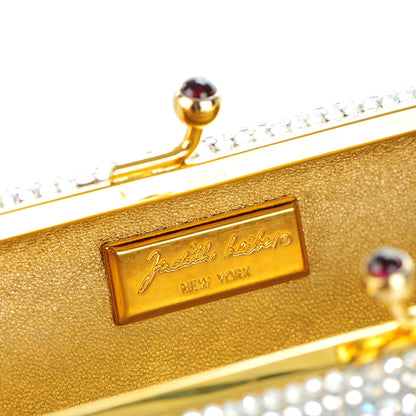 Judith Leiber Swarovski Crystal Minaudiere Clutch Silver 6 of 7