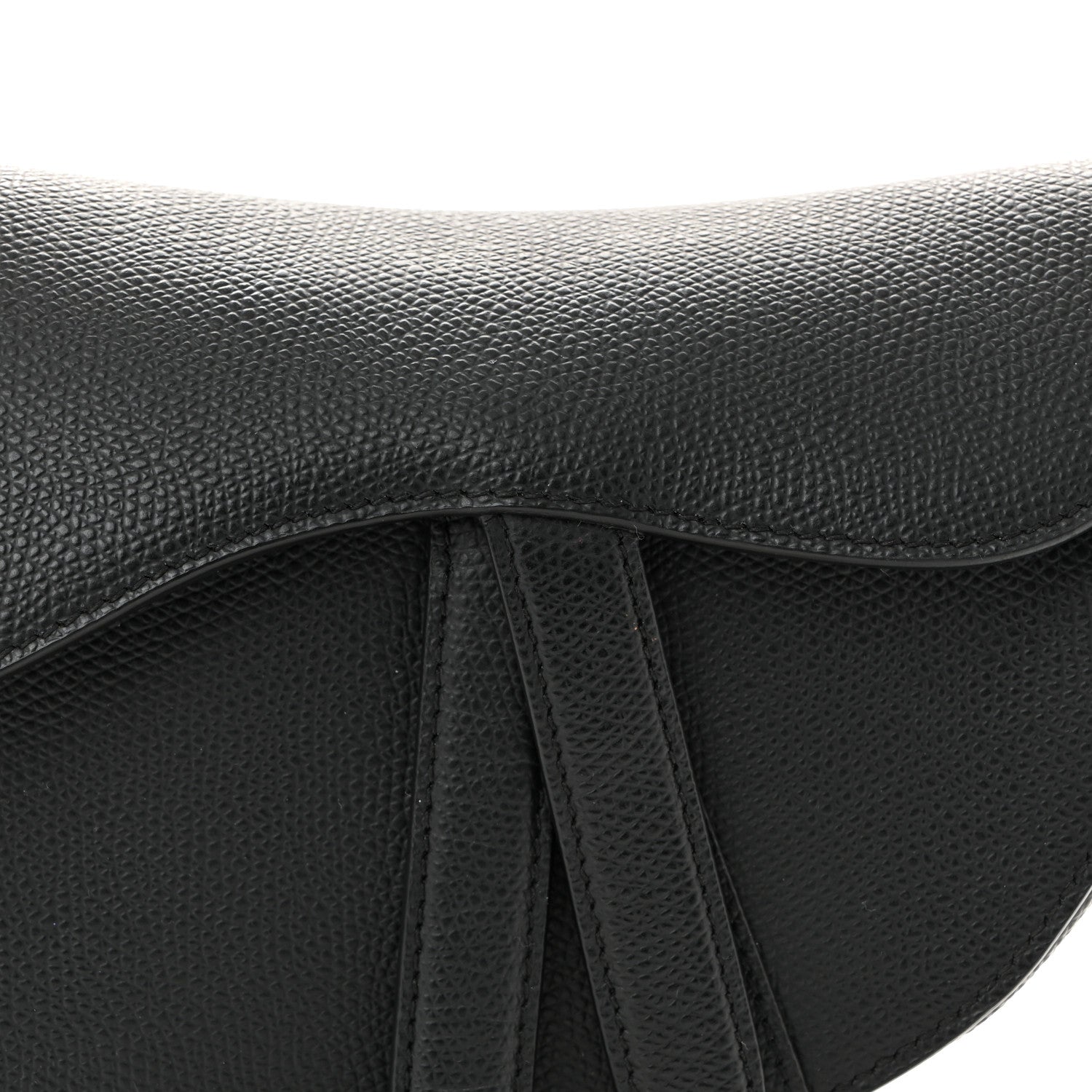 Christian Dior Grained Calfskin Mini Saddle Bag Black 7 of 9