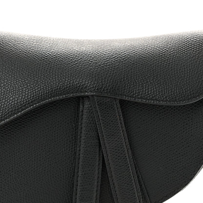 Christian Dior Grained Calfskin Mini Saddle Bag Black 7 of 9