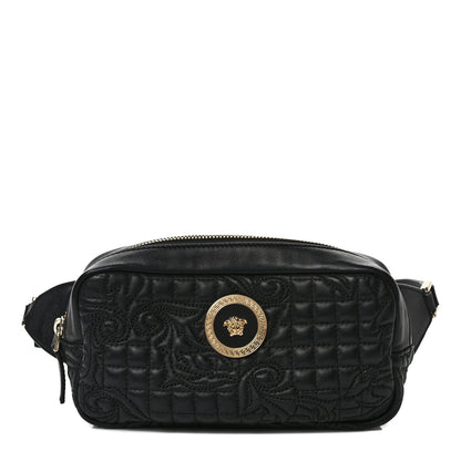 Versace Nappa Barocco Quilted Vanitas Medea Belt Bag Black 1 of 10