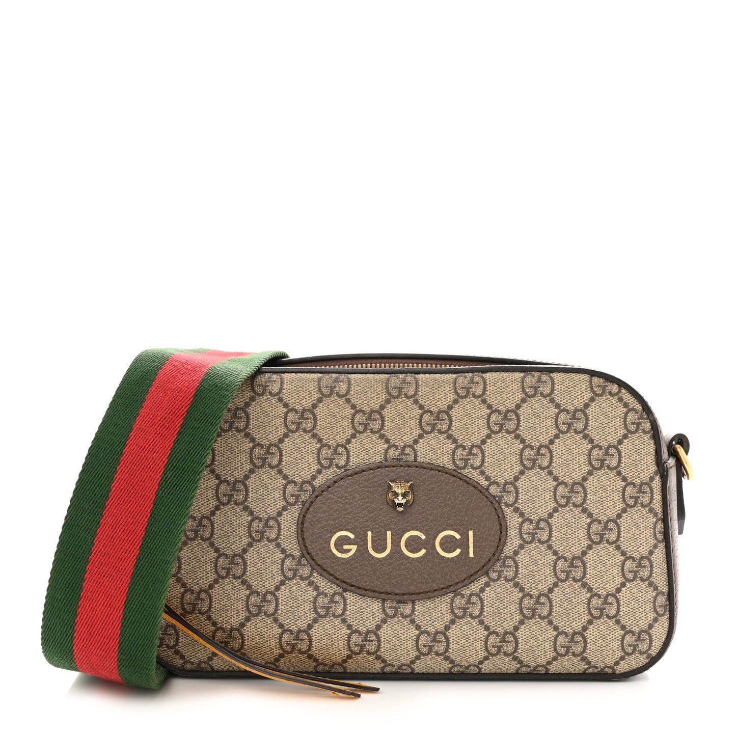 GG Supreme Monogram Web Neo Vintage Shoulder Bag Beige New Acero Crop