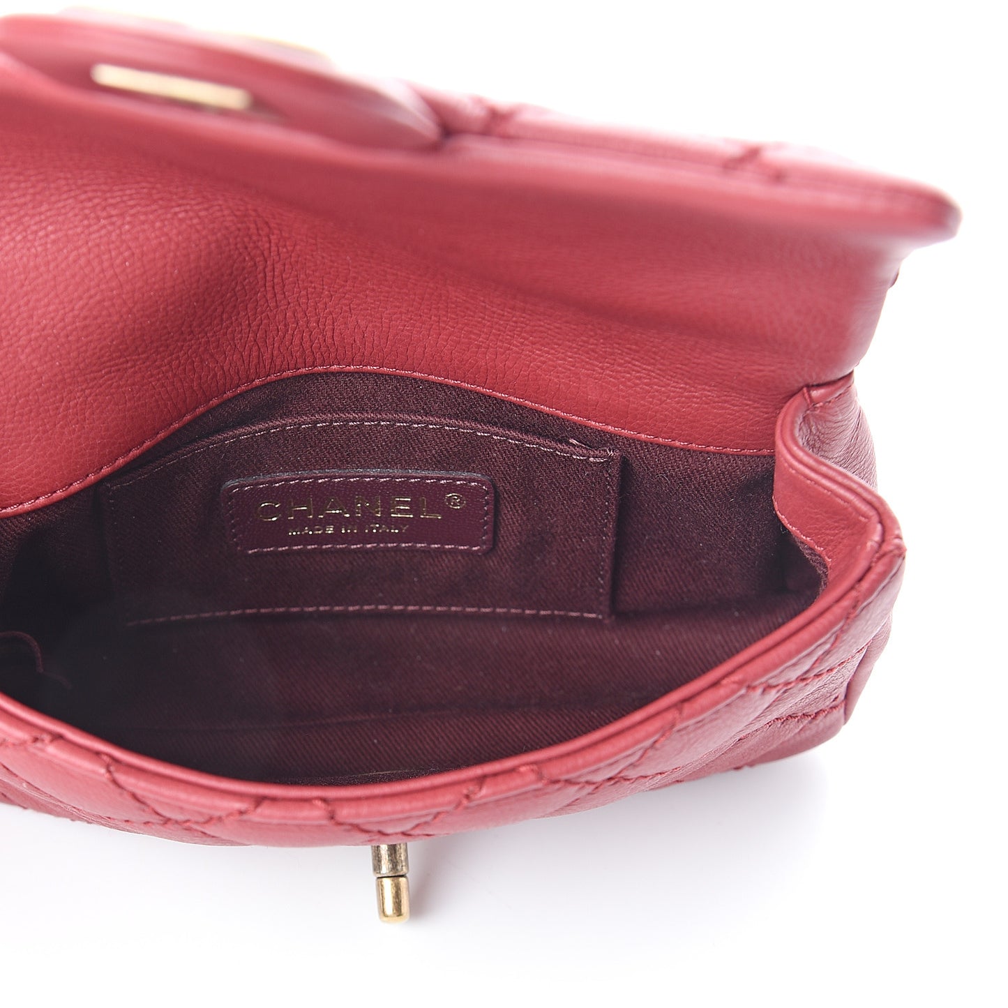 Calfskin Quilted Mini Urban Day Flap Red