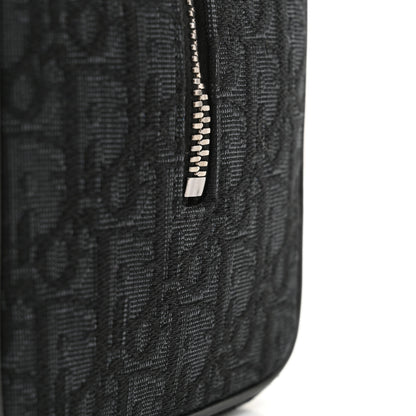 Christian Dior Oblique Jacquard Grained Calfskin Lingot Toiletry Bag Black 11 of 11