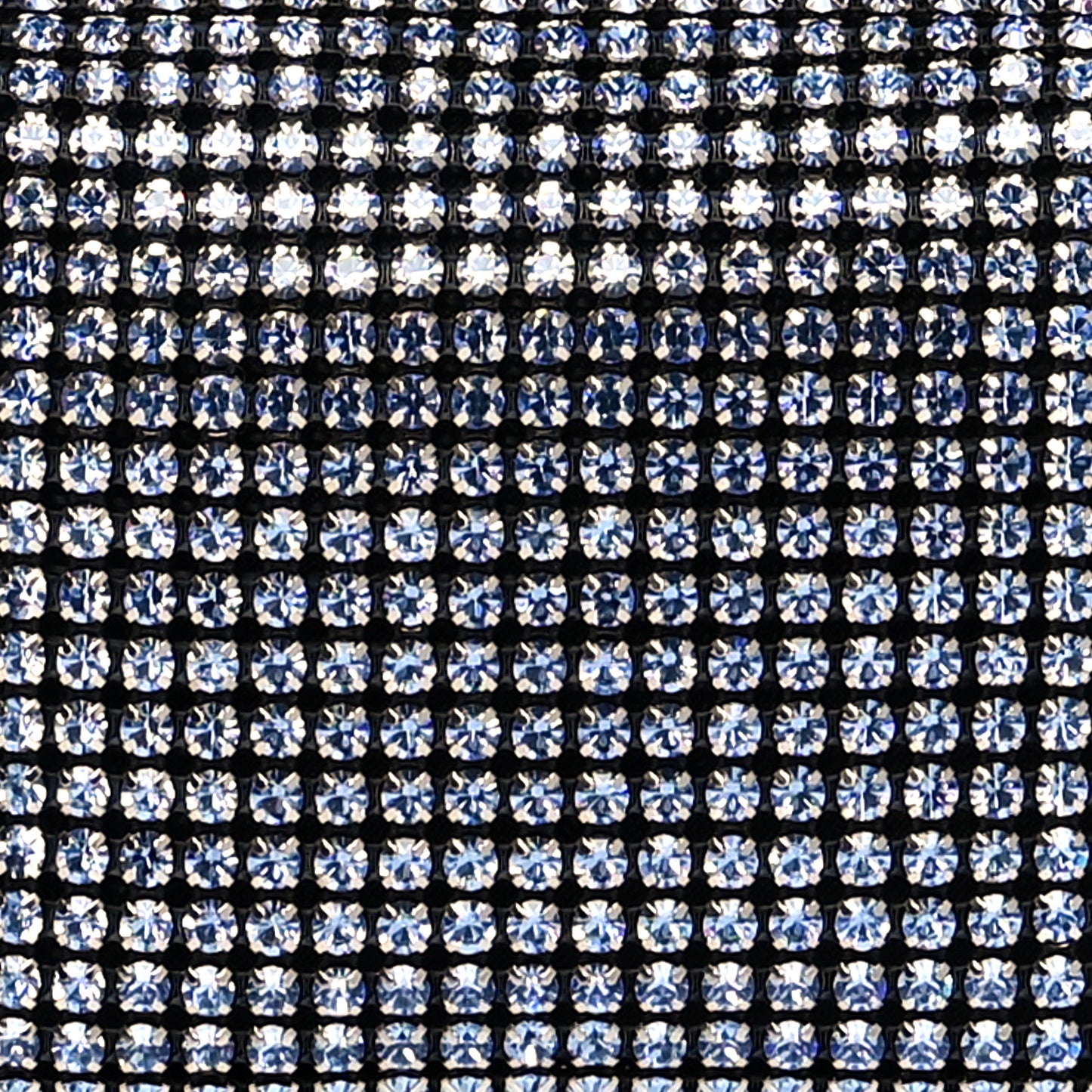 Mesh Crystal Rhinestone Mini Heiress Pouch Navy