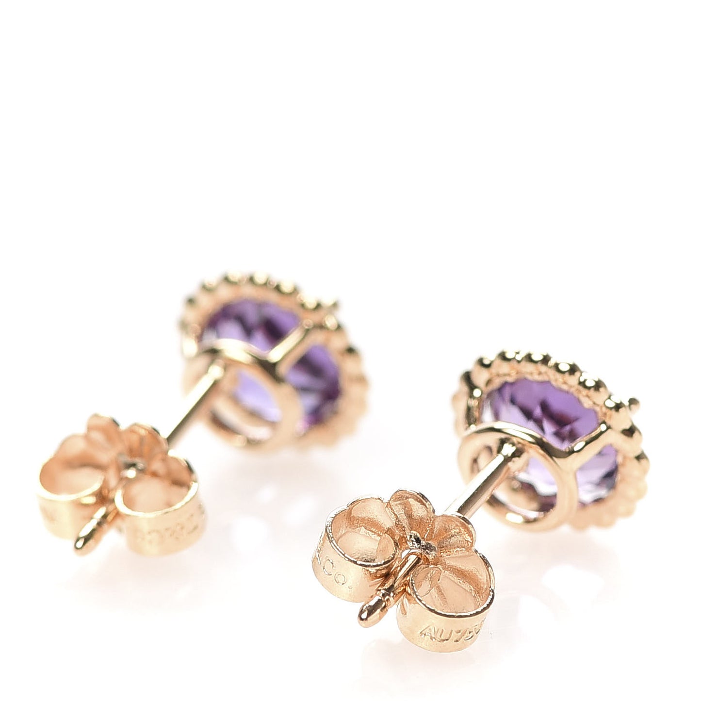 18K Yellow Gold Amethyst Sparklers Earrings